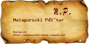 Malagurszki Péter névjegykártya